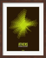 Athens Radiant Map 1 Fine Art Print