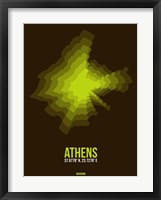 Athens Radiant Map 1 Fine Art Print