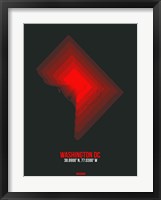 Washington DC Radiant Map 1 Fine Art Print