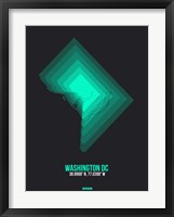 Washington DC Radiant Map 3 Fine Art Print