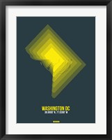 Washington DC Radiant Map 4 Fine Art Print