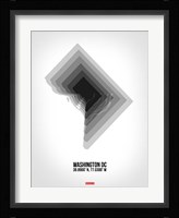 Washington DC Radiant Map 5 Fine Art Print