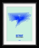 Detroit Radiant Map 1 Fine Art Print