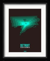 Detroit Radiant Map 4 Fine Art Print