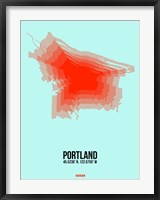Portland Radiant Map 1 Fine Art Print