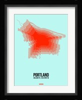 Portland Radiant Map 1 Fine Art Print