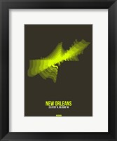 New Orleans Radiant Map 1 Fine Art Print