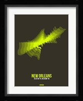 New Orleans Radiant Map 1 Fine Art Print