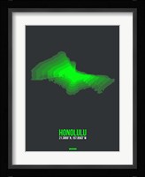 Honolulu Radiant Map 1 Fine Art Print