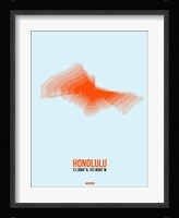 Honolulu Radiant Map 2 Fine Art Print