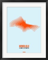 Honolulu Radiant Map 2 Fine Art Print