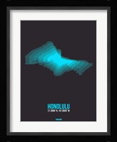 Honolulu Radiant Map 3 Fine Art Print