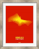 Honolulu Radiant Map 4 Fine Art Print