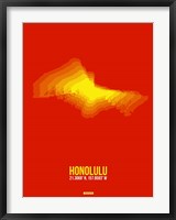 Honolulu Radiant Map 4 Fine Art Print
