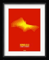 Honolulu Radiant Map 4 Fine Art Print