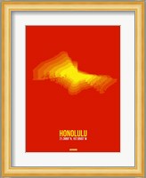 Honolulu Radiant Map 4 Fine Art Print