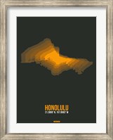 Honolulu Radiant Map 5 Fine Art Print