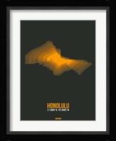 Honolulu Radiant Map 5 Fine Art Print