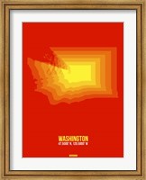 Washington Radiant Map 1 Fine Art Print