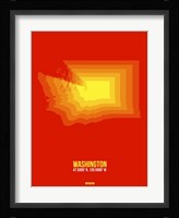 Washington Radiant Map 1 Fine Art Print