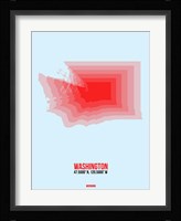 Washington Radiant Map 2 Fine Art Print