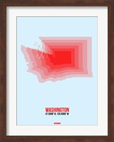 Washington Radiant Map 2 Fine Art Print