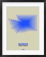 Washington Radiant Map 3 Fine Art Print