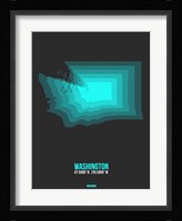 Washington Radiant Map 4 Fine Art Print