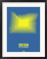 Oregon Radiant Map 1 Fine Art Print