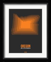 Oregon Radiant Map 4 Fine Art Print