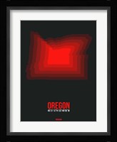 Oregon Radiant Map 6 Fine Art Print