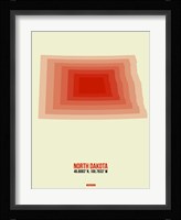 North Dakota Radiant Map 3 Fine Art Print