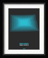 North Dakota Radiant Map 4 Fine Art Print
