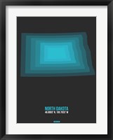 North Dakota Radiant Map 4 Fine Art Print