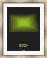 North Dakota Radiant Map 5 Fine Art Print