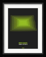 North Dakota Radiant Map 5 Fine Art Print