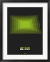 North Dakota Radiant Map 5 Fine Art Print