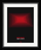 North Dakota Radiant Map 6 Fine Art Print