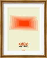 Kansas Radiant Map 1 Fine Art Print