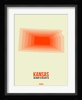 Kansas Radiant Map 1 Fine Art Print