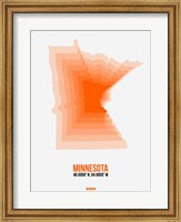 Minnesota Radiant Map 1 Fine Art Print