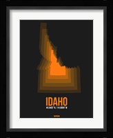 Idaho Radiant Map 6 Fine Art Print