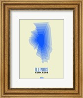 Illinois Radiant Map 1 Fine Art Print