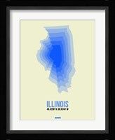Illinois Radiant Map 1 Fine Art Print