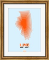 Illinois Radiant Map 2 Fine Art Print
