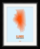 Illinois Radiant Map 2 Fine Art Print