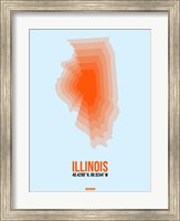 Illinois Radiant Map 2 Fine Art Print