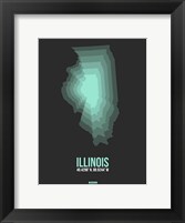 Illinois Radiant Map 4 Fine Art Print