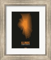 Illinois Radiant Map 5 Fine Art Print