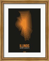 Illinois Radiant Map 5 Fine Art Print